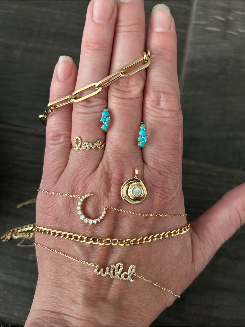 14k Paper Clip Large Chain Bracelet - Lindsey Leigh - Picture 2 of 6